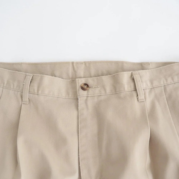 Vintage 90'S Northern Elements Tan 100% Cotton Straight Leg Khaki Dress Pants 38 - Picture 10 of 14